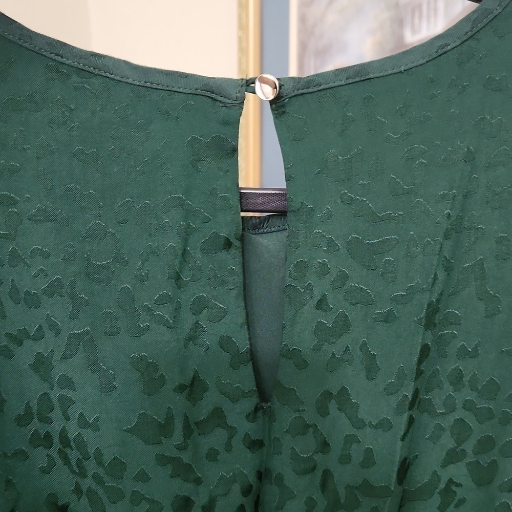 Leopard print Green Girls Dress Party Wedding Christmas Xl - Picture 10 of 12